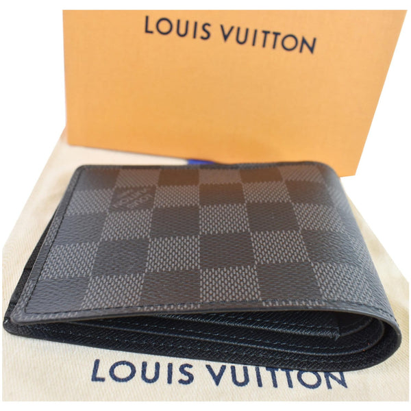 Authentic Louis Vuitton Damier Graphite Canvas Multiple Wallet Black