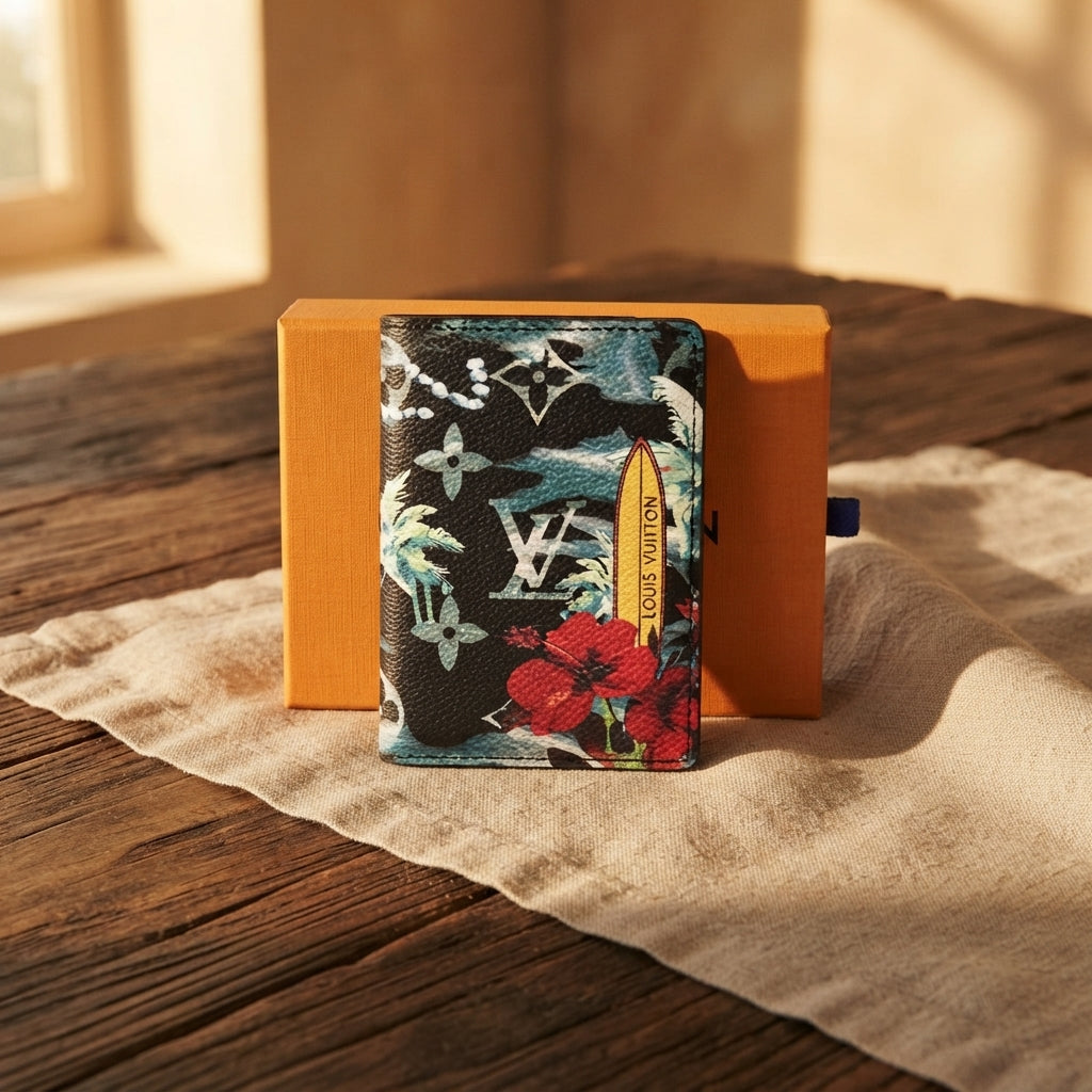 Louis Vuitton Monogram Surfin’ Blue Pocket Organizer Bifold Wallet