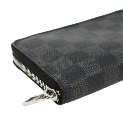 Authentic Louis Vuitton  Damier Graphite Vertical Zippy Wallet Black