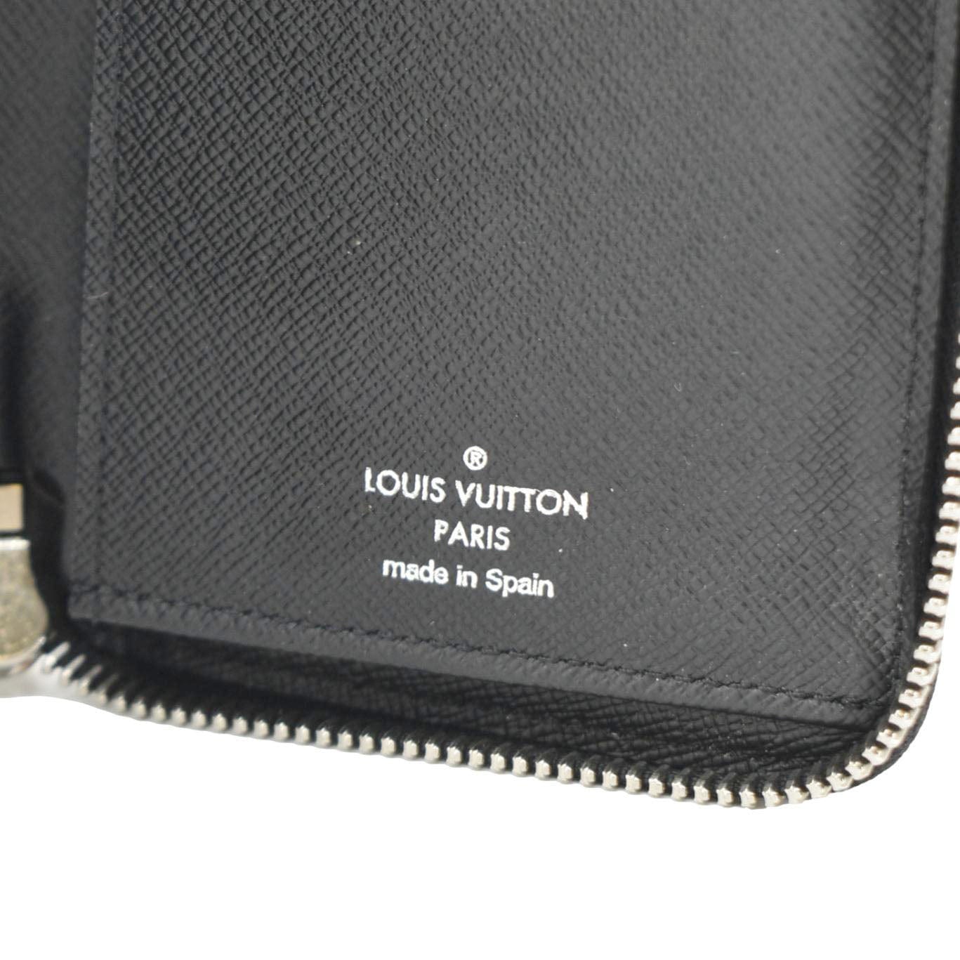 Authentic Louis Vuitton  Damier Graphite Vertical Zippy Wallet Black
