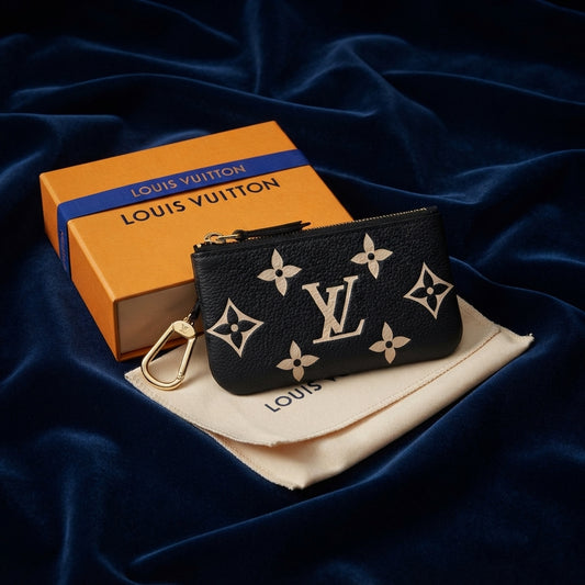 Louis Vuitton Bicolor Monogram Empreinte Leather Zip-Around Wallet – Luxury Designer Card & Coin Holder