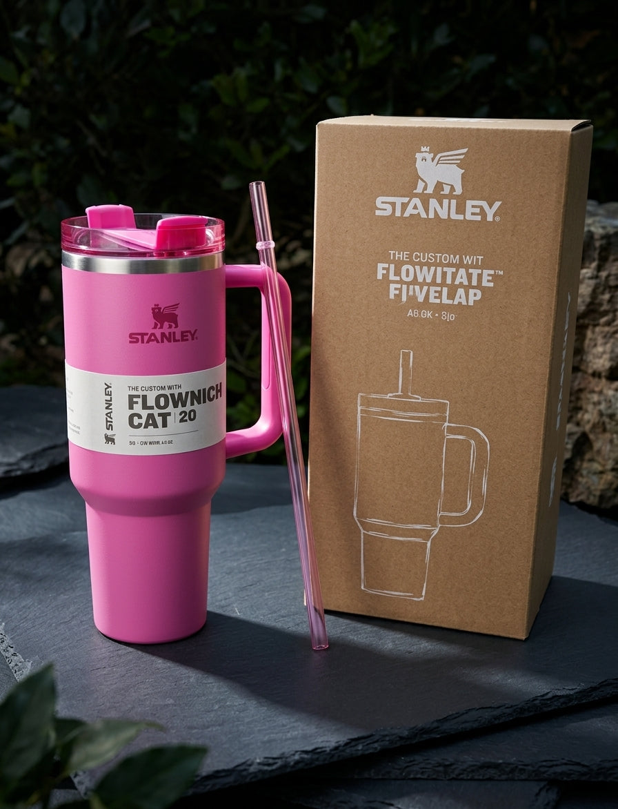 Stanley 40oz Quencher H2.0 FlowState Tumbler – Peony Pink (Brand New In Box)