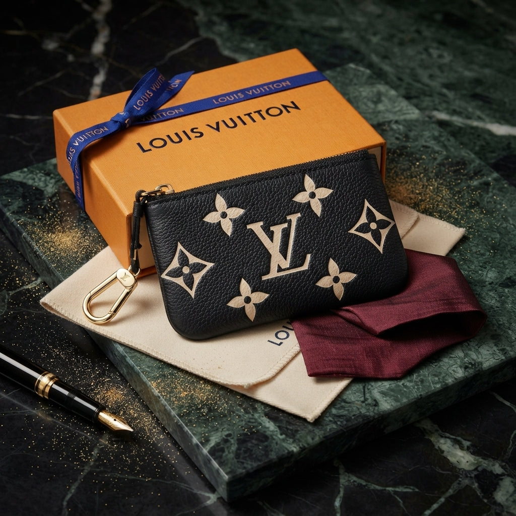 Louis Vuitton Bicolor Monogram Empreinte Leather Zip-Around Wallet – Luxury Designer Card & Coin Holder