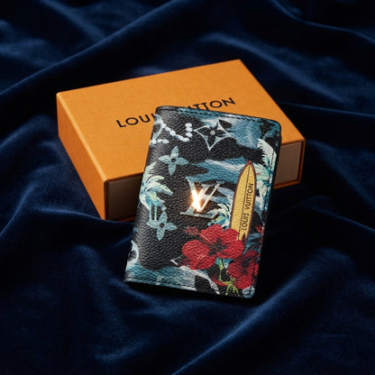 Louis Vuitton Monogram Surfin’ Blue Pocket Organizer Bifold Wallet