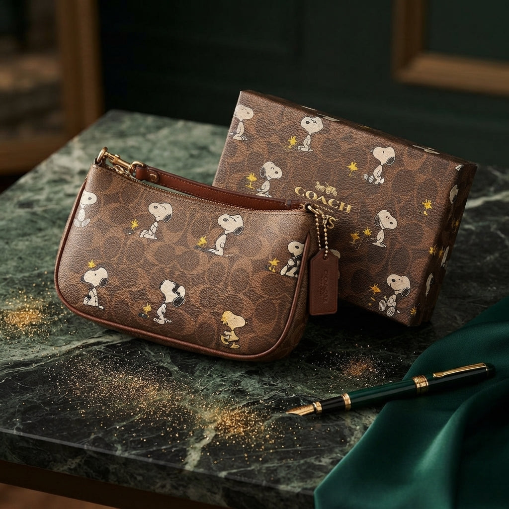 Coach X Peanuts Teri Shoulder Bag In Signature Canvas With Snoopy Print