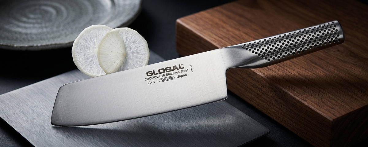 Global G-5 Nakiri Knife – Precision Japanese Craftsmanship for Perfect Vegetable Prep