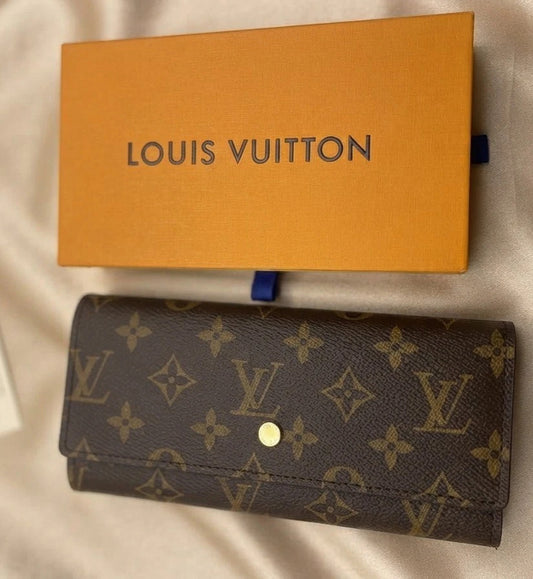 Louis Vuitton Portefeuille Sarah Monogram Long Wallet Brown Authentic