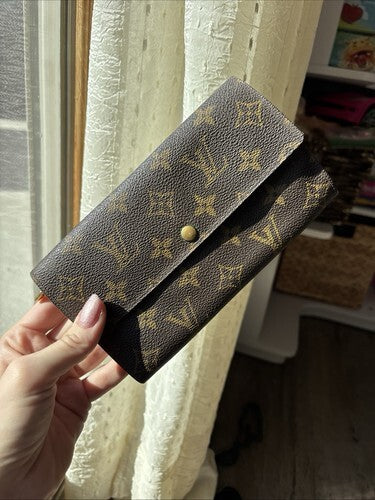 Louis Vuitton Portefeuille Sarah Monogram Long Wallet Brown Authentic