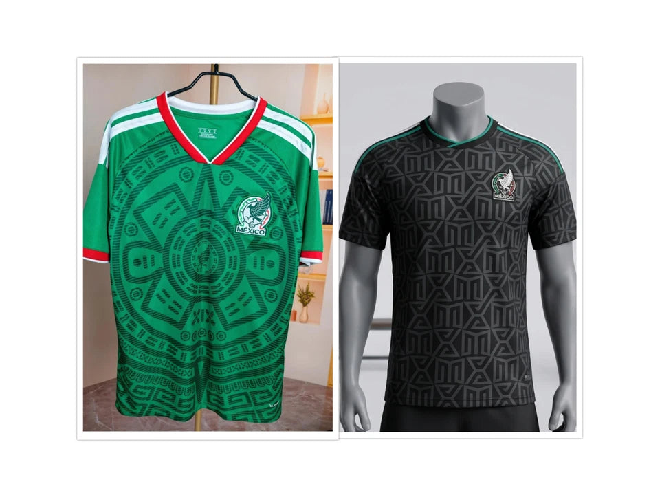 Mexico Soccer Jersey 2026 World Cup Green Black Adult Unisex Fan Shirt